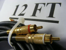 Load image into Gallery viewer, QUALITY GOLD HEAVY GAUGE RCA INTERCONNECT 12FT 4M CABLE INTERCONNECT