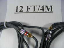 Load image into Gallery viewer, QUALITY HEAVY GAUGE GOLD RCA AUDIO HOME THEATER SIGNAL FLOW CABLES 12FT 4M